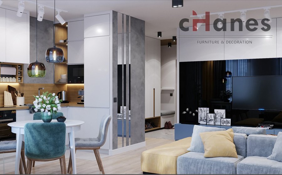 2019 1+1 ev salon dekorasyon örnekleri